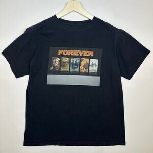 Twilight Forever Black Cotton Screenprint Tee Size Medium